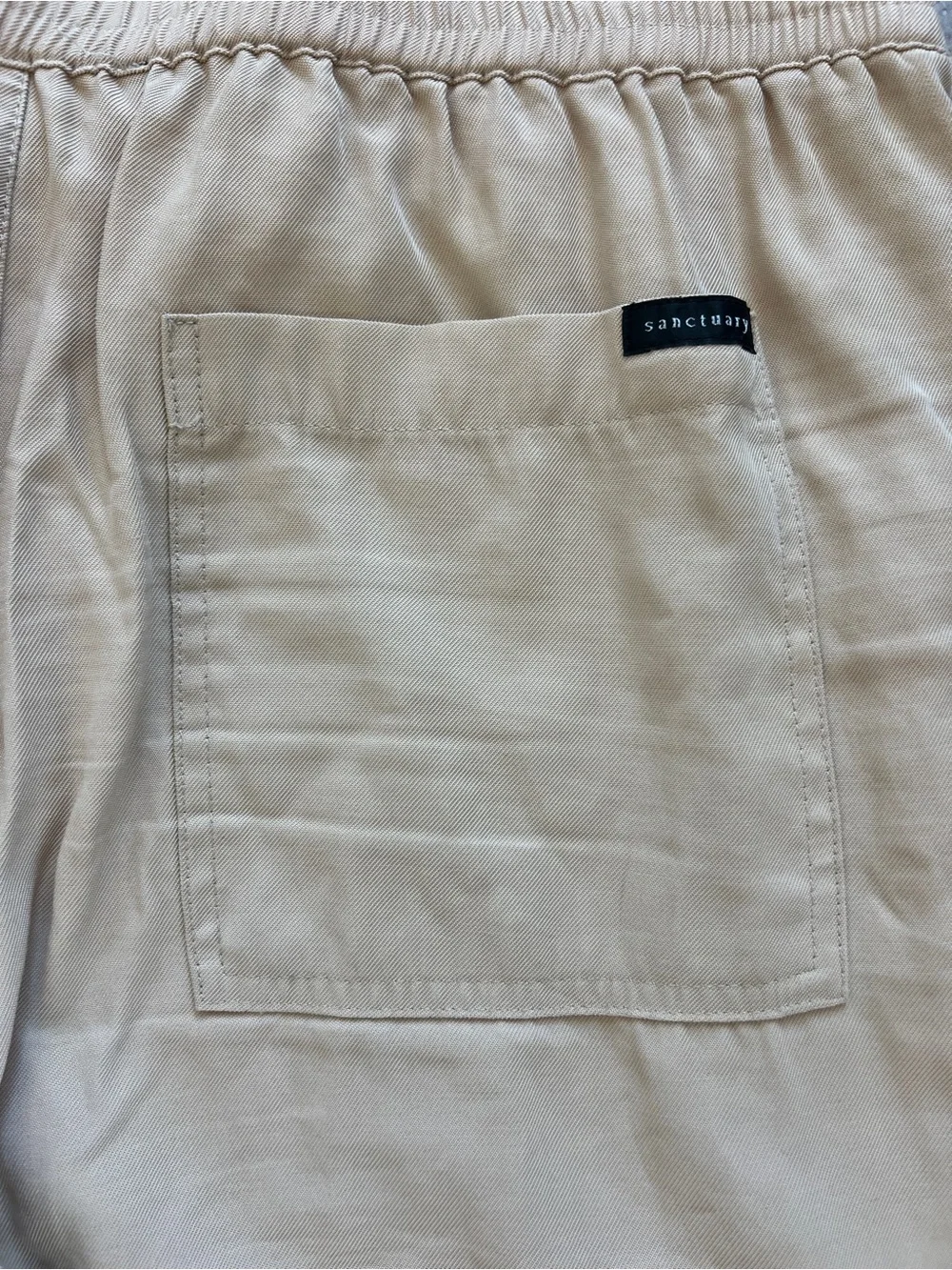 Sanctuary Cargo Jogger Pants Women’s Size 30 Cream Utility Elastic Waist Ankle